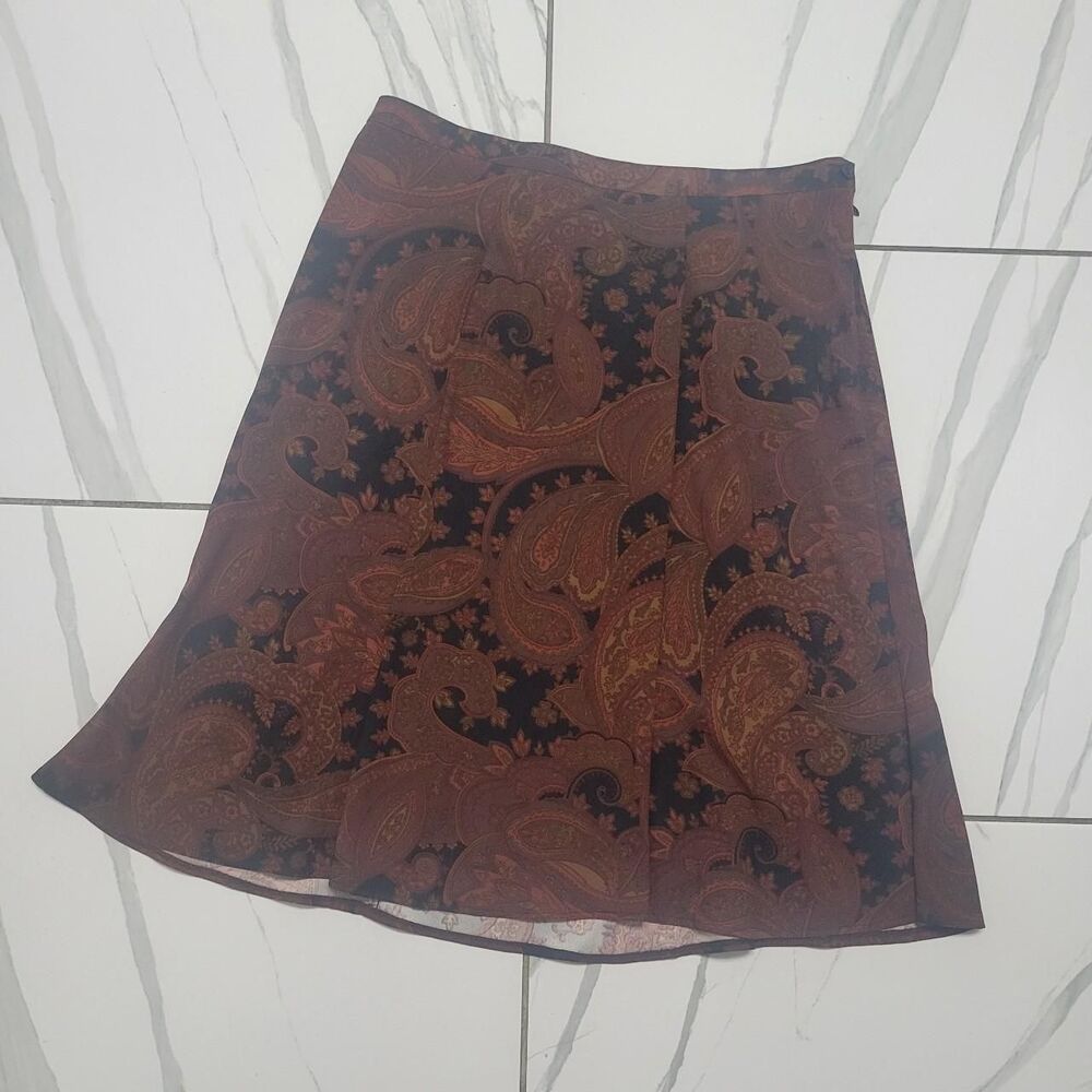 Notations Women's Brown and Red Skirt